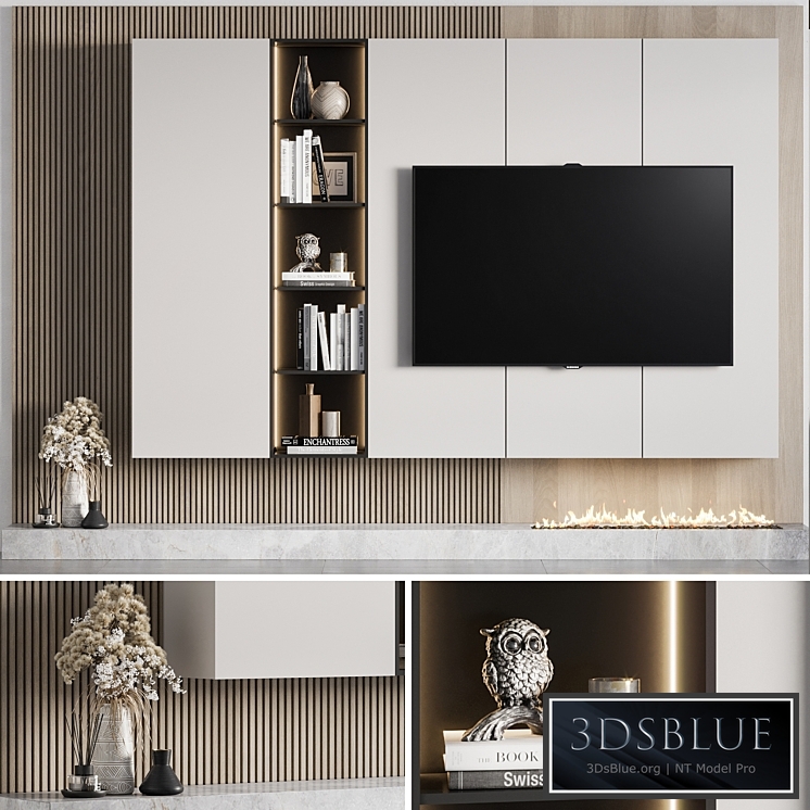 Tv wall 13 3DS Max - thumbnail 3