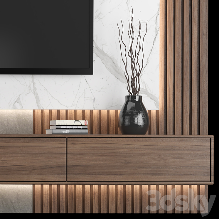 TV Wall 13 3DS Max - thumbnail 2