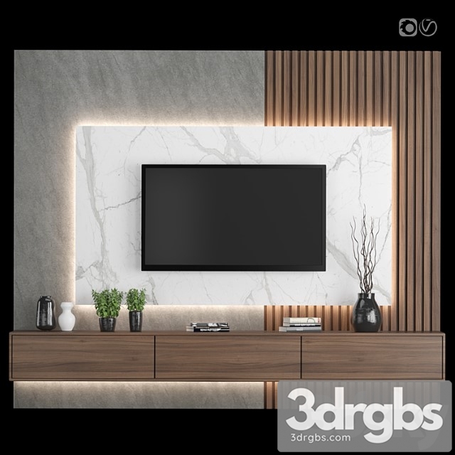 TV Wall 13 3dsmax Download - thumbnail 1