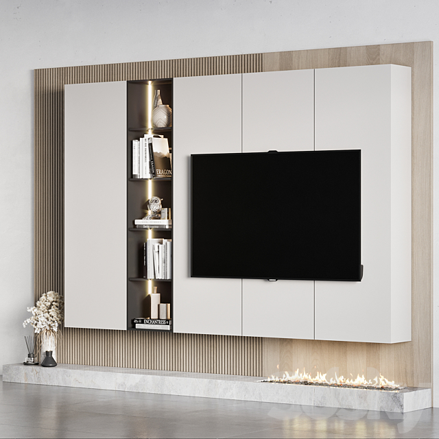 Tv wall 13 3DSMax File - thumbnail 2