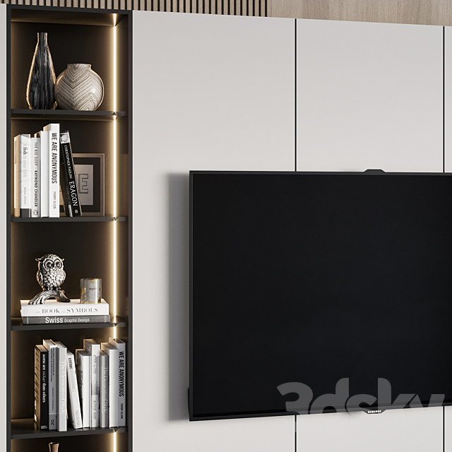 Tv wall 13 3DSMax File - thumbnail 4