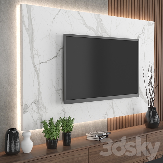 TV Wall 13 3DSMax File - thumbnail 4