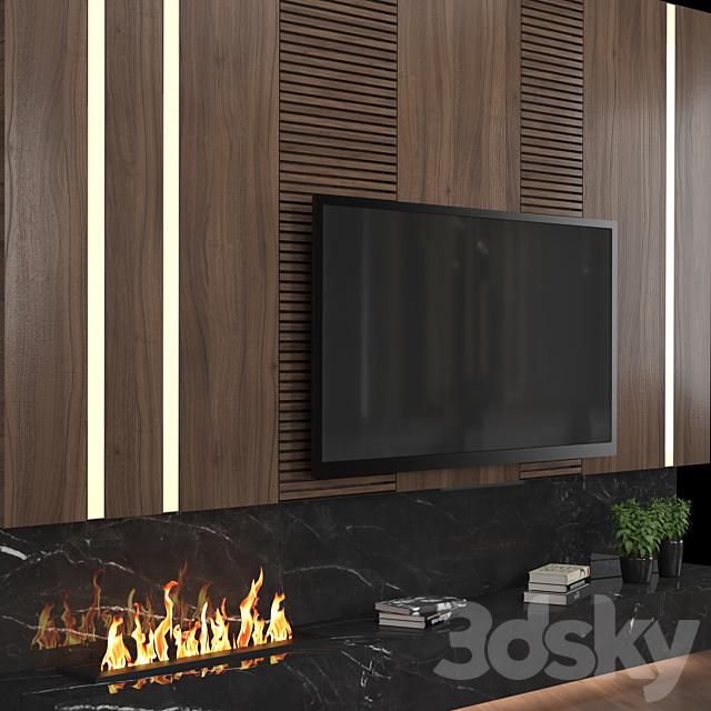 TV Wall 14 3DS Max Model - thumbnail 4