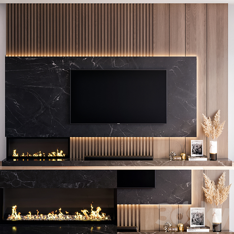 TV Wall 15 3DS Max Model - thumbnail 1