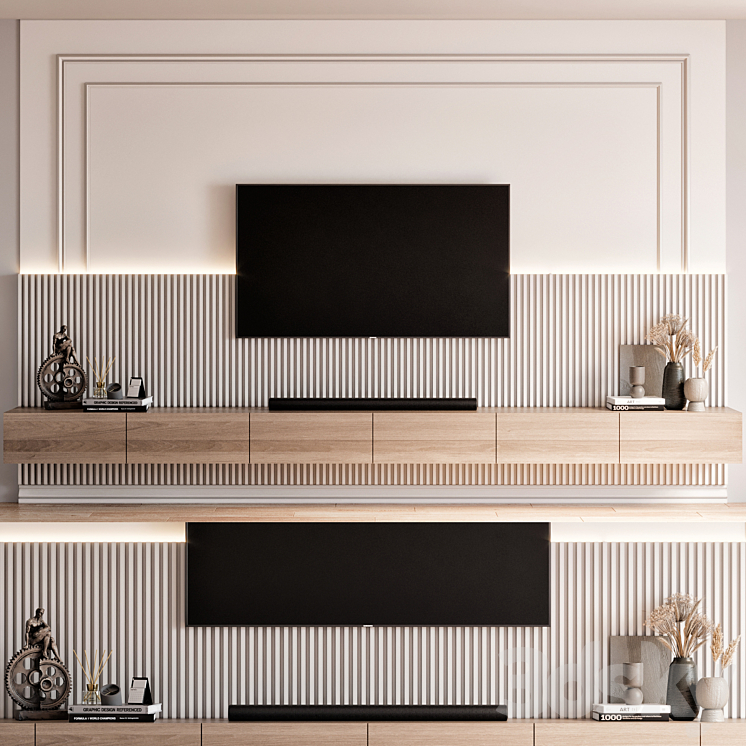 TV Wall 18 3DS Max Model - thumbnail 1