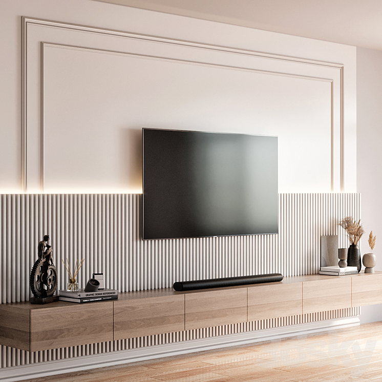 TV Wall 18 3DS Max Model - thumbnail 2