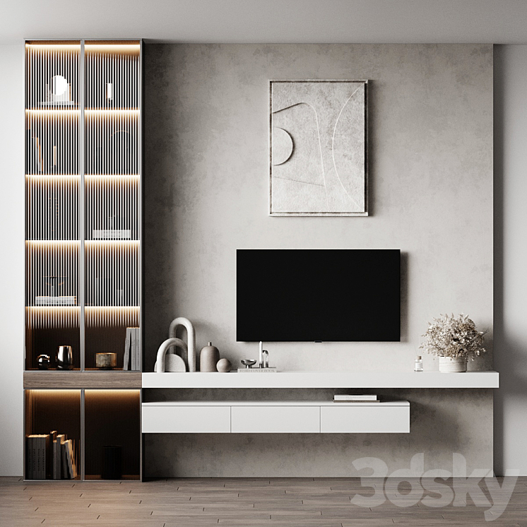 TV Wall 2 3DS Max - thumbnail 1