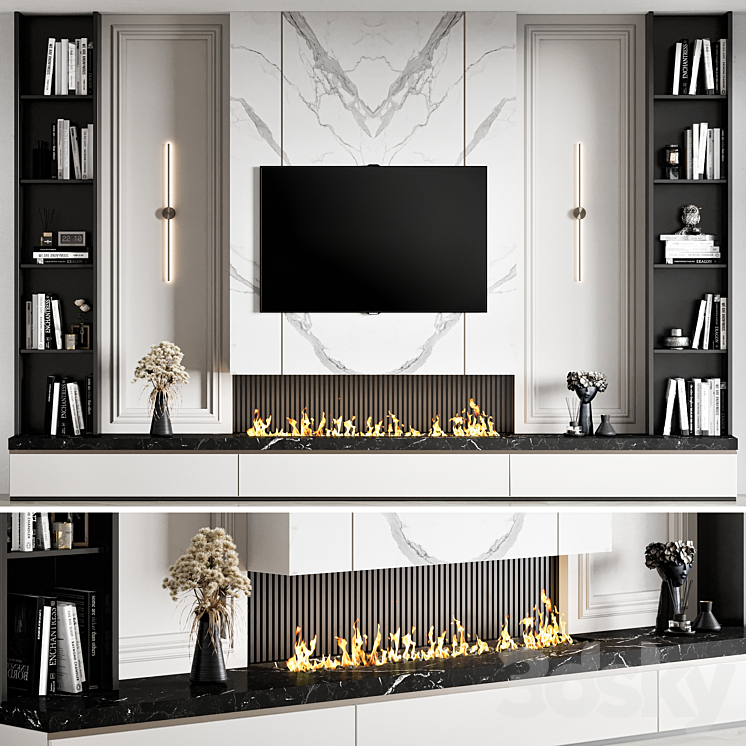 TV Wall 24 3DS Max Model - thumbnail 1