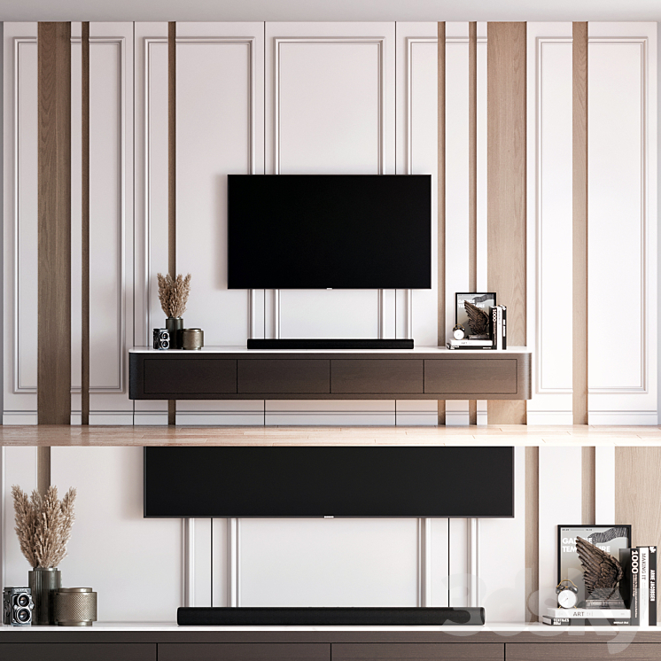 TV Wall 27 3DS Max Model - thumbnail 1