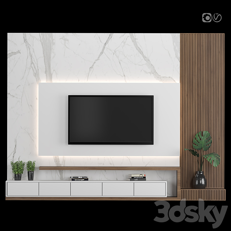 TV Wall 29 3DS Max - thumbnail 1