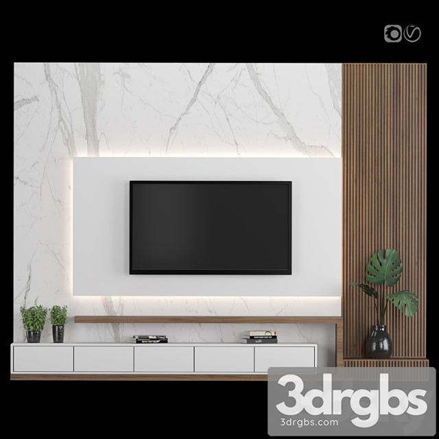 TV Wall 29 3dsmax Download - thumbnail 1