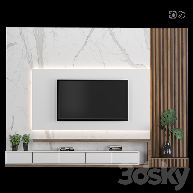 TV Wall 29 3DSMax File - thumbnail 1