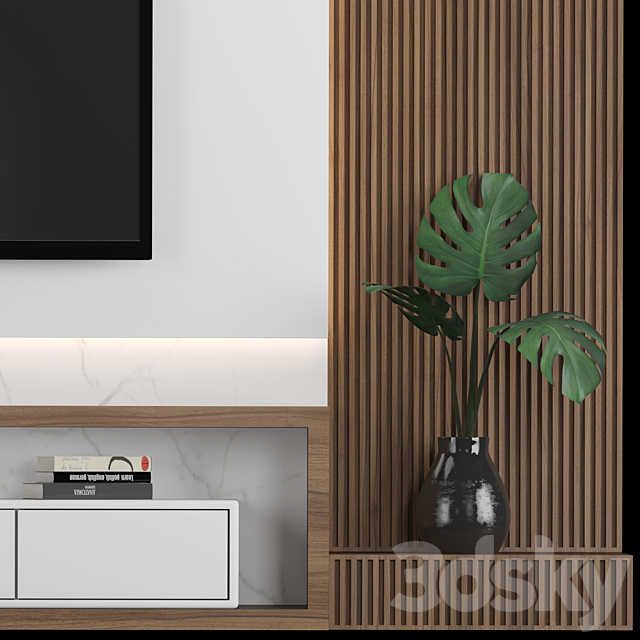 TV Wall 29 3DSMax File - thumbnail 3