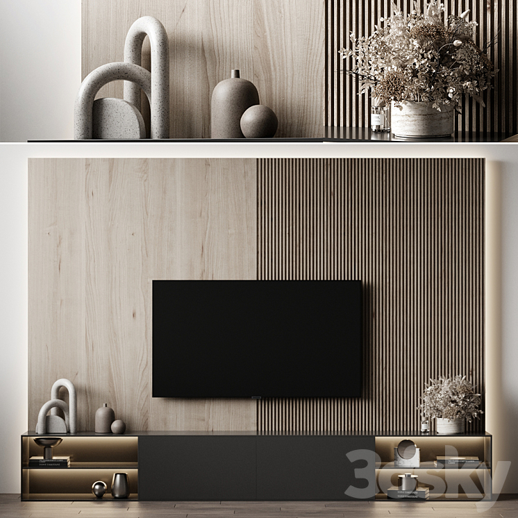 TV Wall 3 3DS Max - thumbnail 1