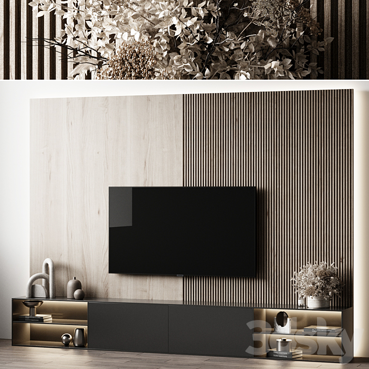 TV Wall 3 3DS Max - thumbnail 2