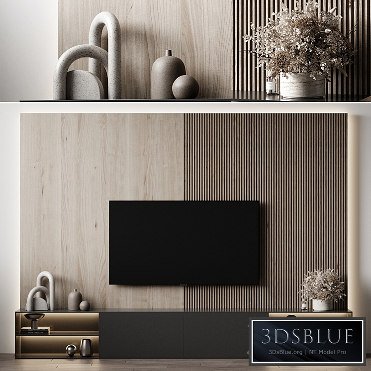 TV Wall 3 3DS Max - thumbnail 3