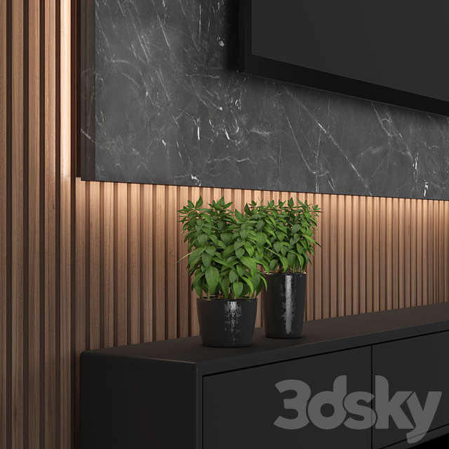 TV Wall 30 3DS Max Model - thumbnail 4