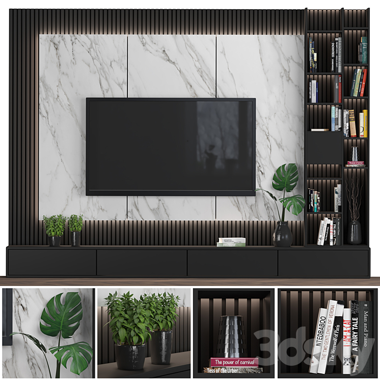 TV Wall 38 3DS Max - thumbnail 1