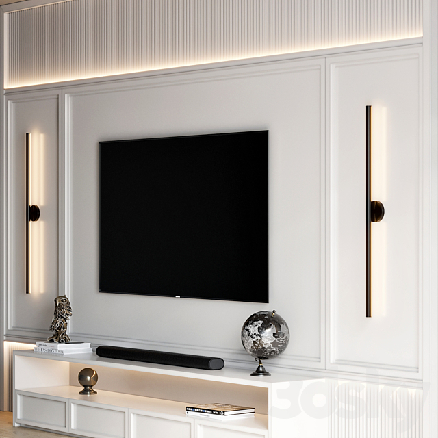 TV Wall 38 3DS Max Model - thumbnail 4