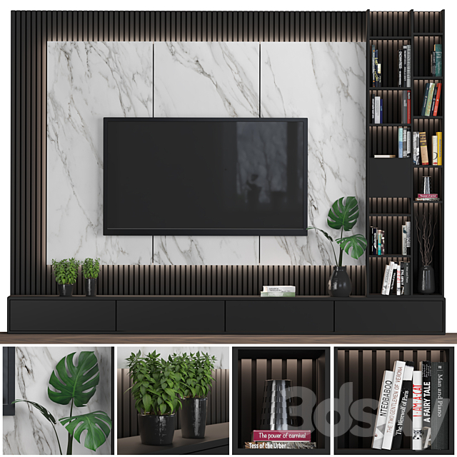 TV Wall 38 3DSMax File - thumbnail 1