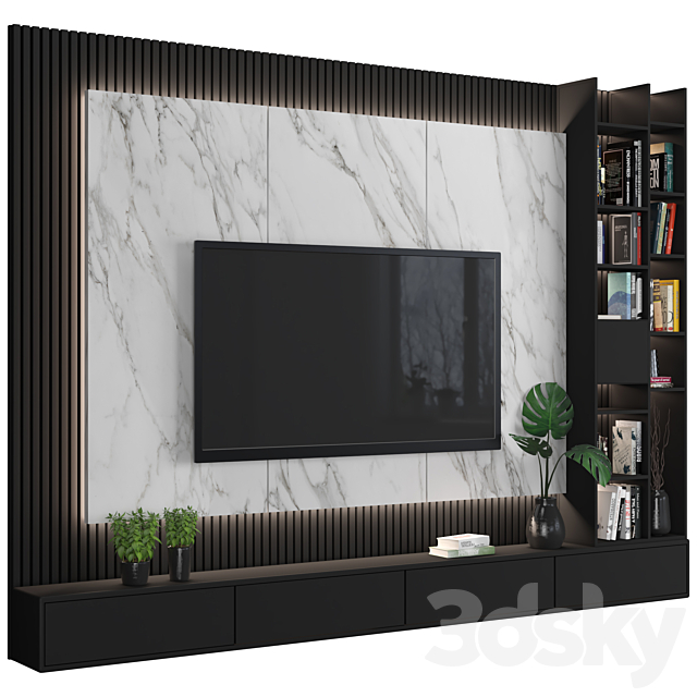 TV Wall 38 3DSMax File - thumbnail 4