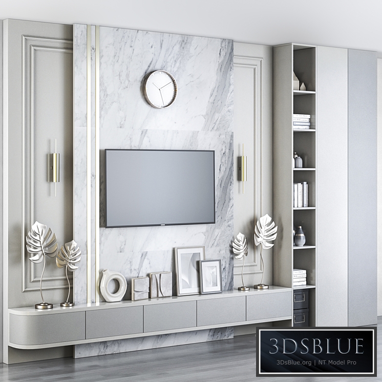 TV wall 3DS Max - thumbnail 3