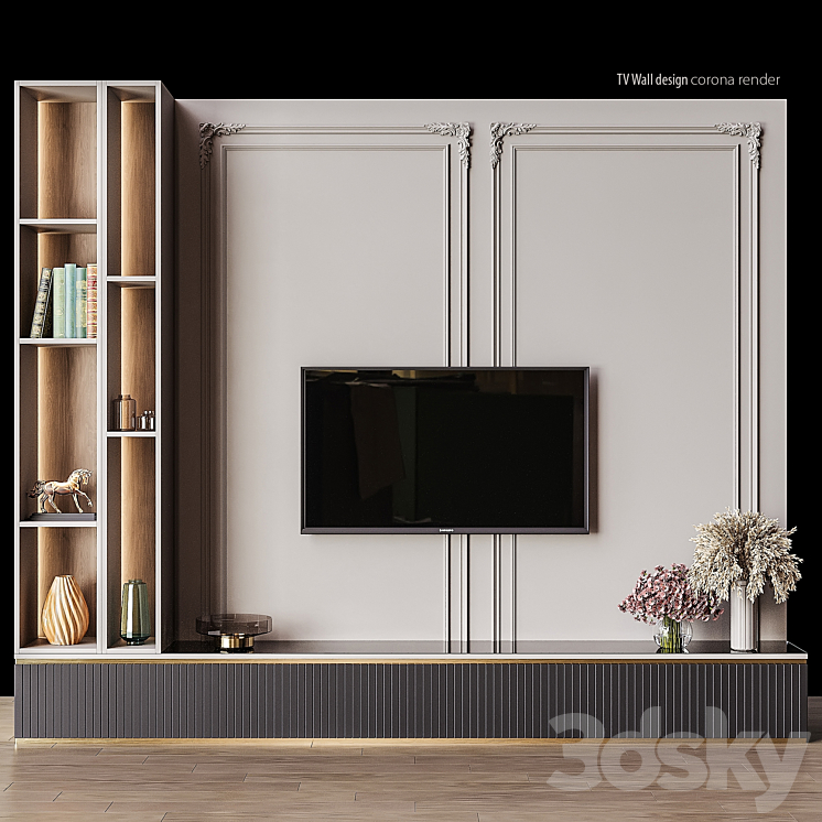 TV Wall 3DS Max - thumbnail 1