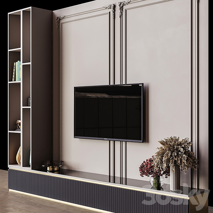 TV Wall 3DS Max - thumbnail 2