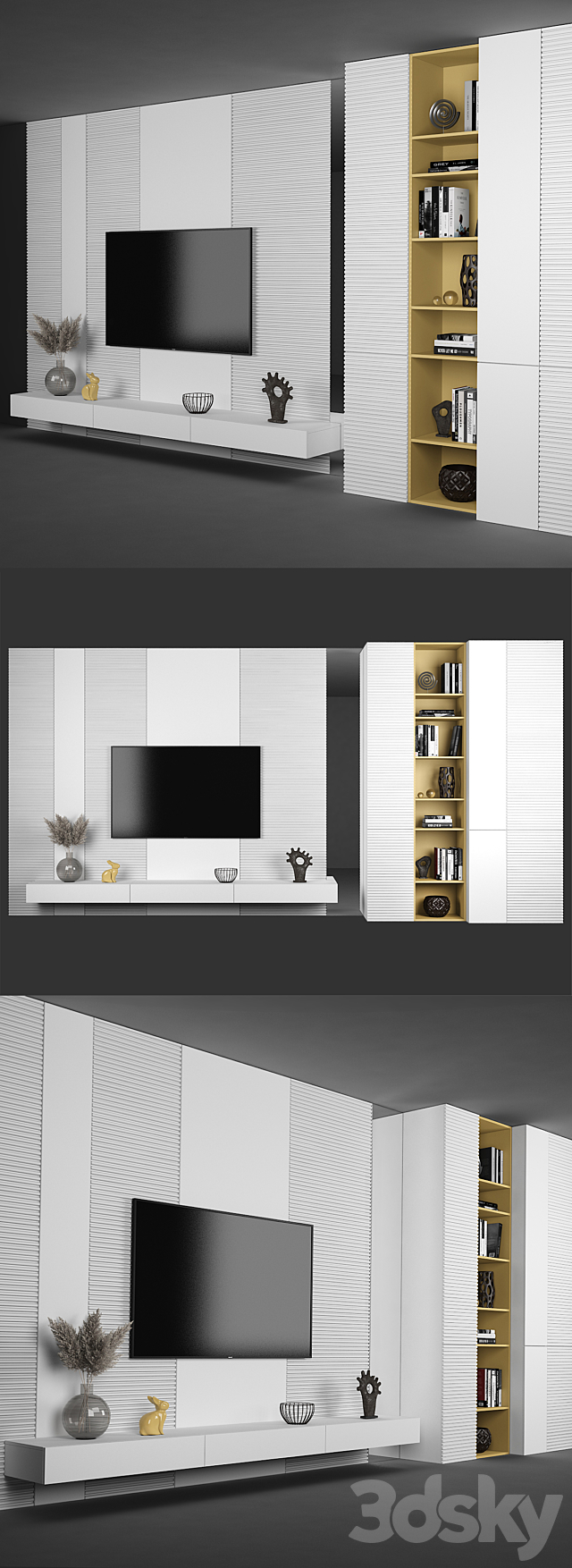 TV Wall 4 3DSMax File - thumbnail 2