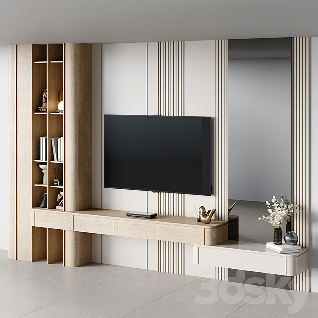 TV Wall 49 3DS Max Model - thumbnail 2