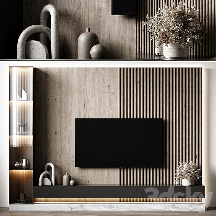 TV Wall 5 3DS Max - thumbnail 1