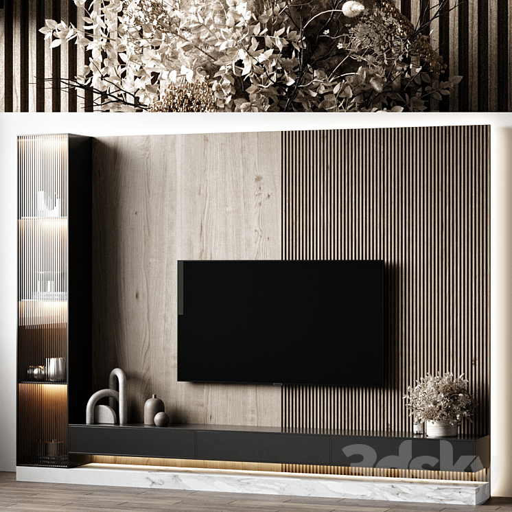 TV Wall 5 3DS Max - thumbnail 2