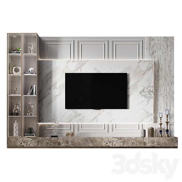 TV Wall 62 3ds Max - thumbnail 2