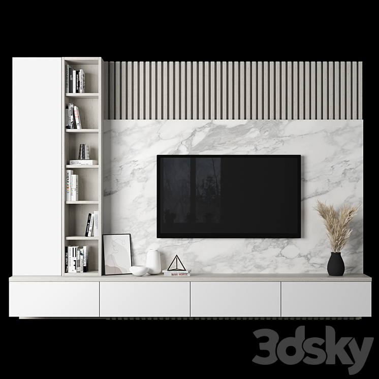 TV Wall 91 3DS Max - thumbnail 1