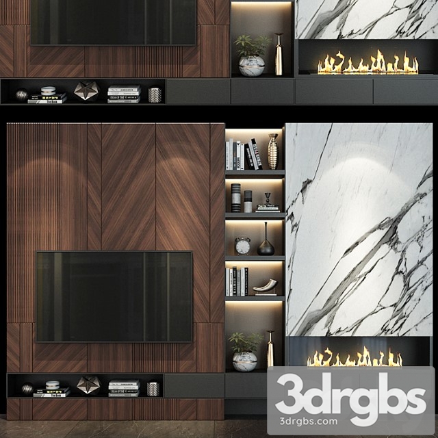 Tv wall set 0181 - thumbnail 1