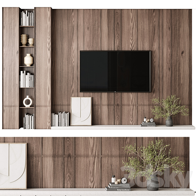 TV Wall Set 13 3DS Max Model - thumbnail 2