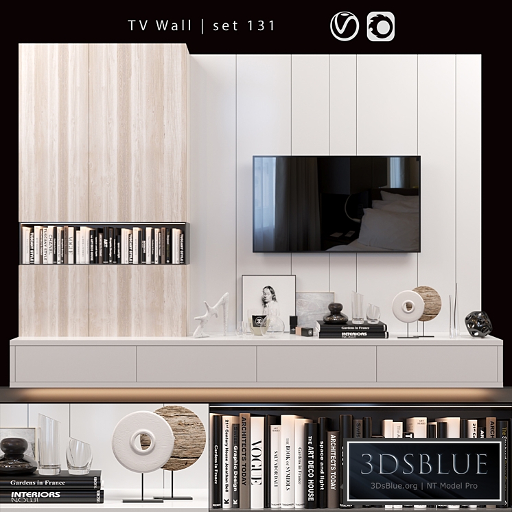 TV Wall | set 131 3DS Max - thumbnail 3