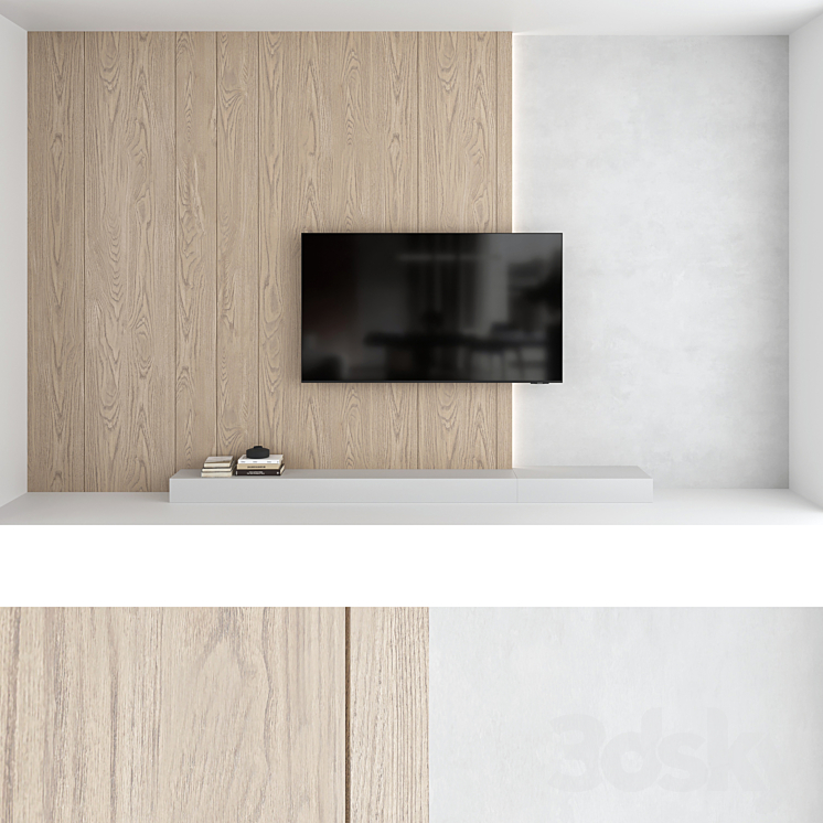 TV wall set 16 3DS Max Model - thumbnail 2