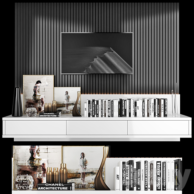 TV Wall | set 18 3DSMax File - thumbnail 1