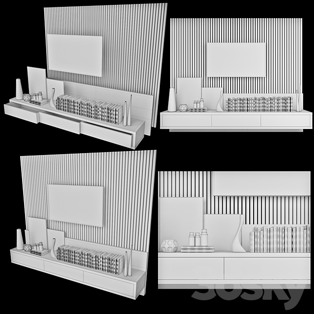 TV Wall | set 18 3DSMax File - thumbnail 3