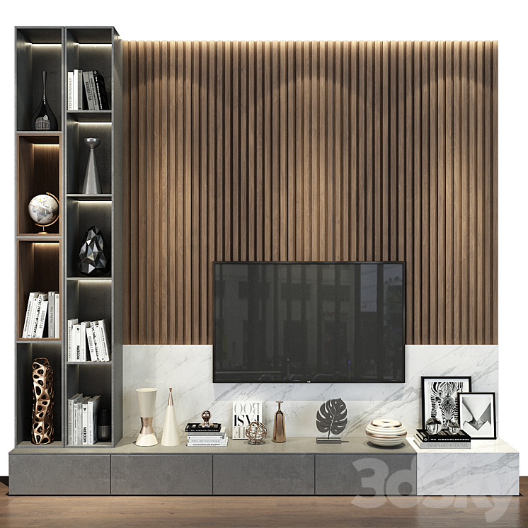 TV Wall | set 181 3DS Max - thumbnail 1