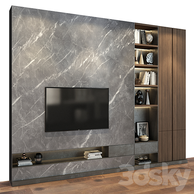 TV Wall | set 183 3DS Max Model - thumbnail 3