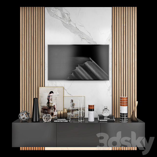 TV Wall | set 20 3DSMax File - thumbnail 1