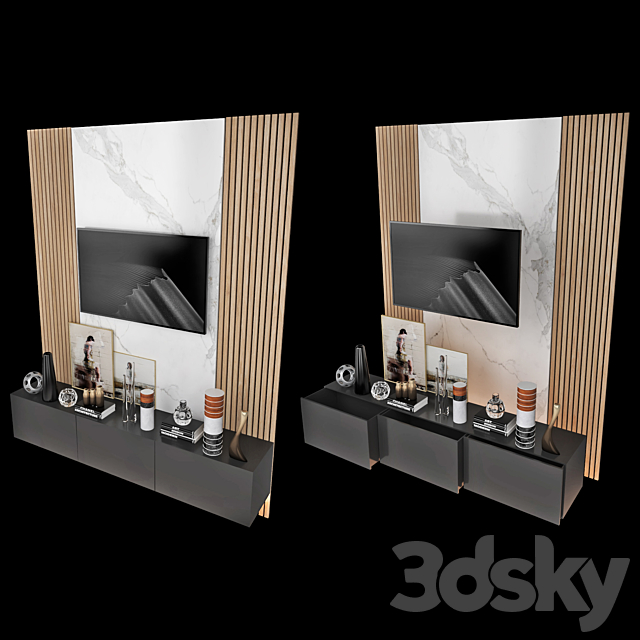 TV Wall | set 20 3DSMax File - thumbnail 2