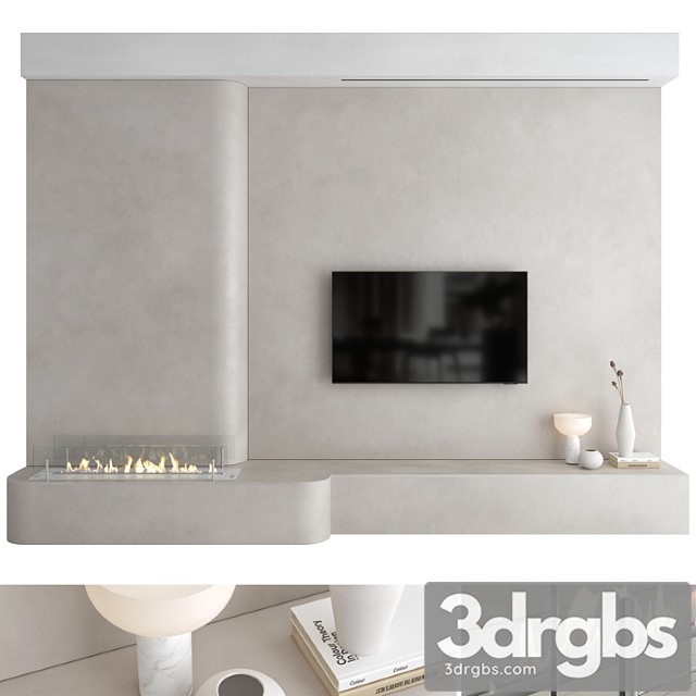 TV Wall Set 25 2 3dsmax Download - thumbnail 1