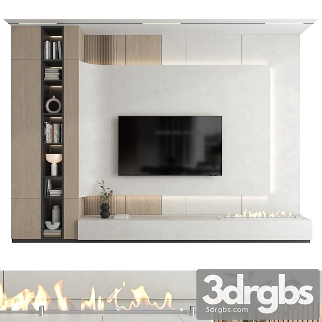 TV Wall Set 30 2 3dsmax Download - thumbnail 1