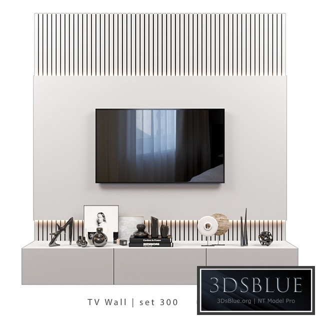 TV Wall | set 300 3DS Max - thumbnail 3