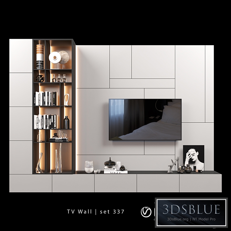 TV Wall | set 337 3DS Max - thumbnail 3