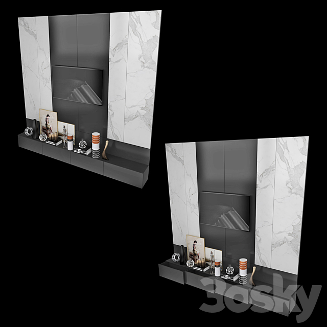 TV Wall | set 35 3DSMax File - thumbnail 2