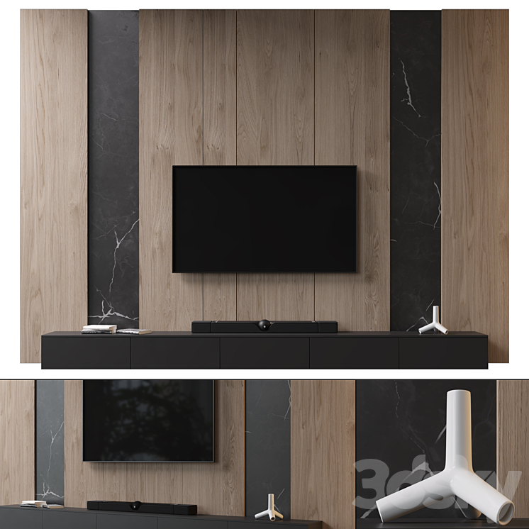 TV Wall | set 812 3DS Max Model - thumbnail 1